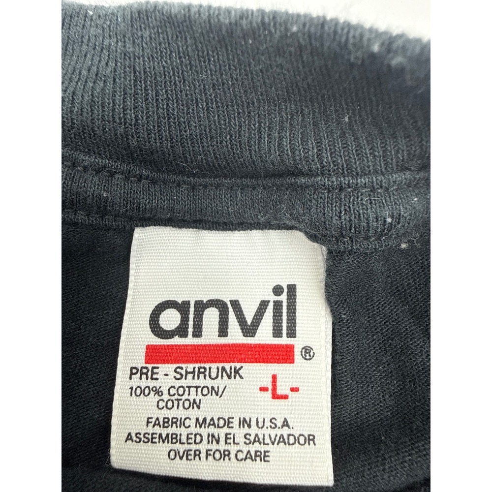 SIR Entertainment Services Long Sleeve Graphic T-Shirt Black Mens Large Anvil - Picture 3 of 10